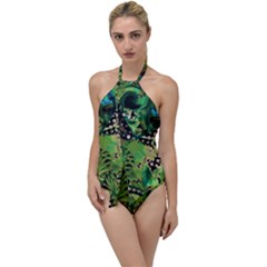 Peacocks And Pyramids Go With The Flow One Piece Swimsuit by MRNStudios