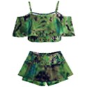 Peacocks And Pyramids Kids  Off Shoulder Skirt Bikini View1