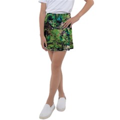 Peacocks And Pyramids Kids  Tennis Skirt by MRNStudios