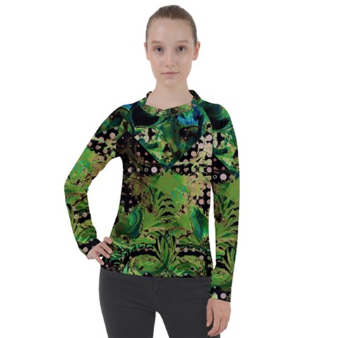 Peacocks And Pyramids Women s Pique Long Sleeve Tee by MRNStudios