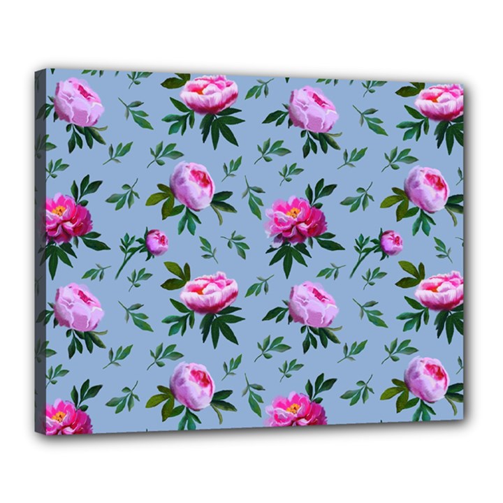 Delicate Peonies Canvas 20  x 16  (Stretched)