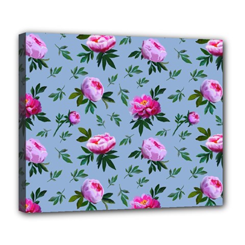 Delicate Peonies Deluxe Canvas 24  X 20  (stretched) by SychEva