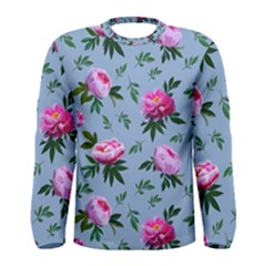 Delicate Peonies Men s Long Sleeve Tee by SychEva