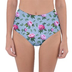 Delicate Peonies Reversible High-waist Bikini Bottoms by SychEva