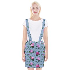 Delicate Peonies Braces Suspender Skirt by SychEva