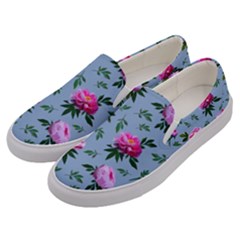 Delicate Peonies Men s Canvas Slip Ons by SychEva