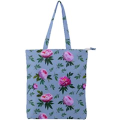 Delicate Peonies Double Zip Up Tote Bag by SychEva