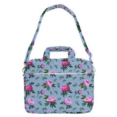 Delicate Peonies Macbook Pro Shoulder Laptop Bag (large) by SychEva