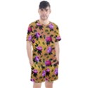 Delicate Peonies Men s Mesh Tee and Shorts Set View1