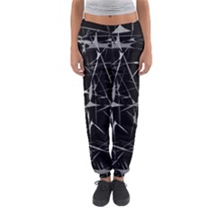 Black And White Splatter Abstract Print Women s Jogger Sweatpants