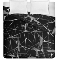 Black And White Splatter Abstract Print Duvet Cover Double Side (king Size) by dflcprintsclothing