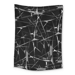 Black And White Splatter Abstract Print Medium Tapestry