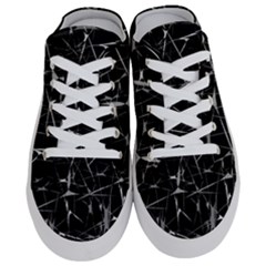 Black And White Splatter Abstract Print Half Slippers by dflcprintsclothing