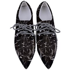 Black And White Splatter Abstract Print Pointed Oxford Shoes by dflcprintsclothing