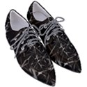 Black And White Splatter Abstract Print Pointed Oxford Shoes View3