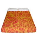 Orange/Yellow Line Pattern Fitted Sheet (California King Size) View1