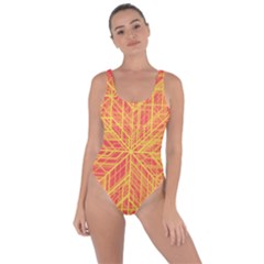 Orange/yellow Line Pattern Bring Sexy Back Swimsuit