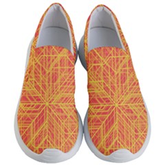 Orange/yellow Line Pattern Women s Lightweight Slip Ons by LyleHatchDesign