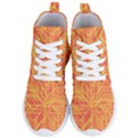 Orange/Yellow Line Pattern Women s Lightweight High Top Sneakers View1