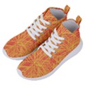 Orange/Yellow Line Pattern Women s Lightweight High Top Sneakers View2