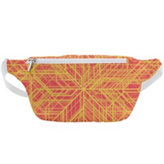 Orange/yellow Line Pattern Waist Bag  by LyleHatchDesign