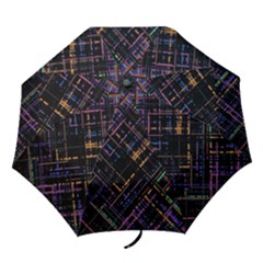 Criss-cross Pattern (multi-colored) Folding Umbrellas