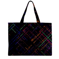 Criss-cross Pattern (multi-colored) Zipper Mini Tote Bag by LyleHatchDesign