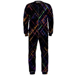 Criss-cross Pattern (multi-colored) Onepiece Jumpsuit (men)  by LyleHatchDesign