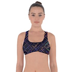 Criss-cross Pattern (multi-colored) Got No Strings Sports Bra by LyleHatchDesign