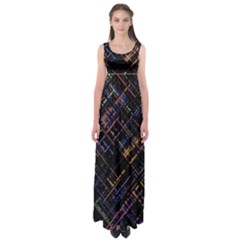 Criss-cross Pattern (multi-colored) Empire Waist Maxi Dress by LyleHatchDesign