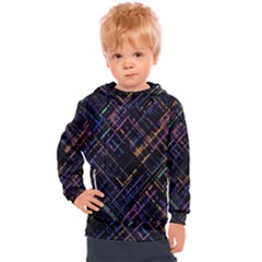 Criss-cross Pattern (multi-colored) Kids  Hooded Pullover by LyleHatchDesign