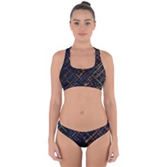 Criss-cross Pattern (multi-colored) Cross Back Hipster Bikini Set by LyleHatchDesign