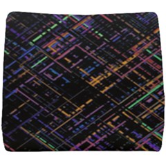 Criss-cross Pattern (multi-colored) Seat Cushion by LyleHatchDesign