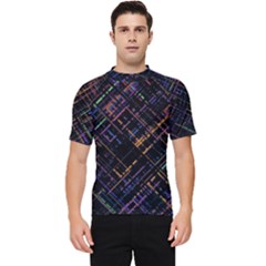 Criss-cross Pattern (multi-colored) Men s Short Sleeve Rash Guard by LyleHatchDesign