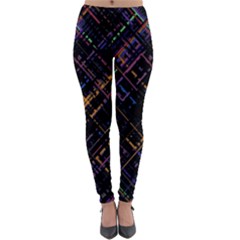 Criss-cross Pattern (multi-colored) Lightweight Velour Leggings