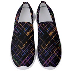 Criss-cross Pattern (multi-colored) Men s Slip On Sneakers by LyleHatchDesign