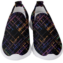 Criss-cross Pattern (multi-colored) Kids  Slip On Sneakers by LyleHatchDesign