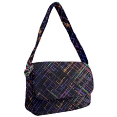 Criss-cross Pattern (multi-colored) Courier Bag by LyleHatchDesign