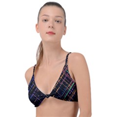 Criss-cross Pattern (multi-colored) Knot Up Bikini Top by LyleHatchDesign