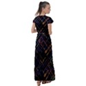 Criss-cross Pattern (multi-colored) Flutter Sleeve Maxi Dress View2