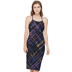 Criss-cross Pattern (multi-colored) Bodycon Cross Back Summer Dress by LyleHatchDesign