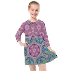 Crown Kids  Quarter Sleeve Shirt Dress by LW323