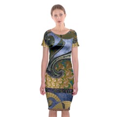 Ancient Seas Classic Short Sleeve Midi Dress by LW323