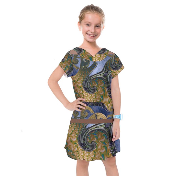 Ancient Seas Kids  Drop Waist Dress