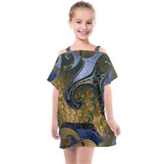 Ancient Seas Kids  One Piece Chiffon Dress by LW323