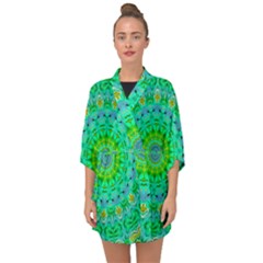 Evergreen Half Sleeve Chiffon Kimono by LW323