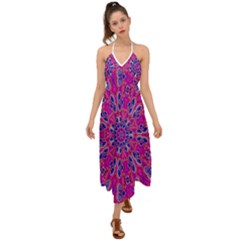 Passion Flower Halter Tie Back Dress  by LW323