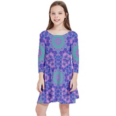 Sweet Violet Kids  Quarter Sleeve Skater Dress by LW323