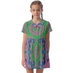 Bliss Flower Kids  Asymmetric Collar Dress by LW323