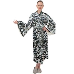 Beyond Abstract Maxi Velour Kimono by LW323